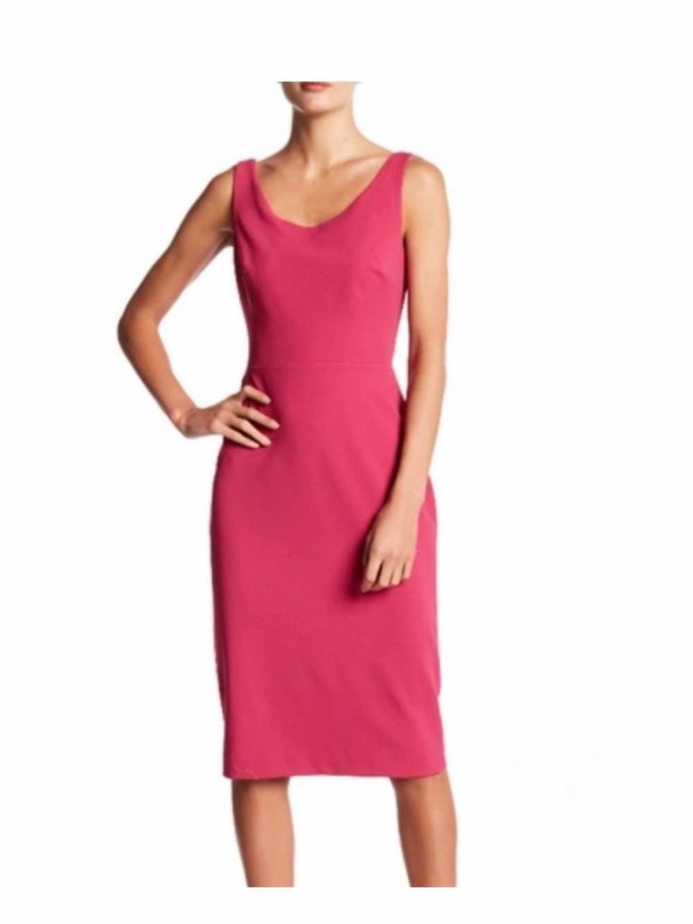 Betsey Johnson Hot Pink Midi Sheath Dress